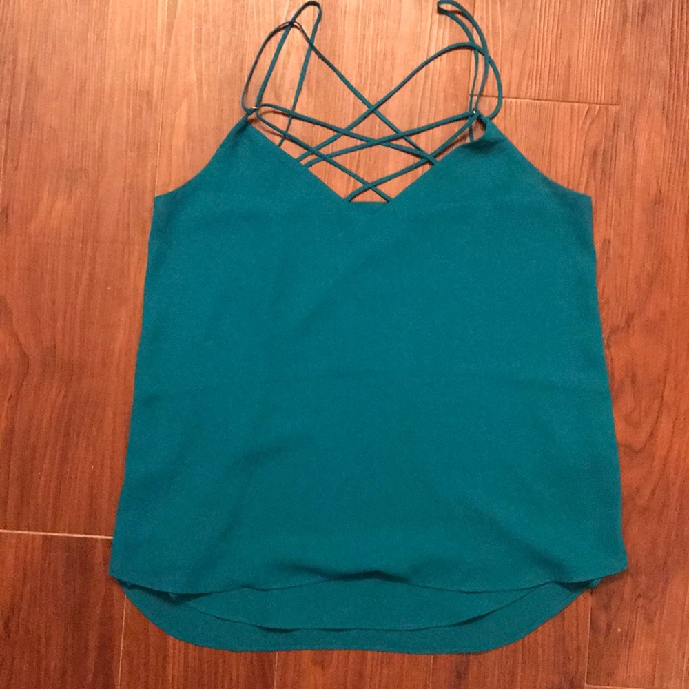 Express cross front tank top